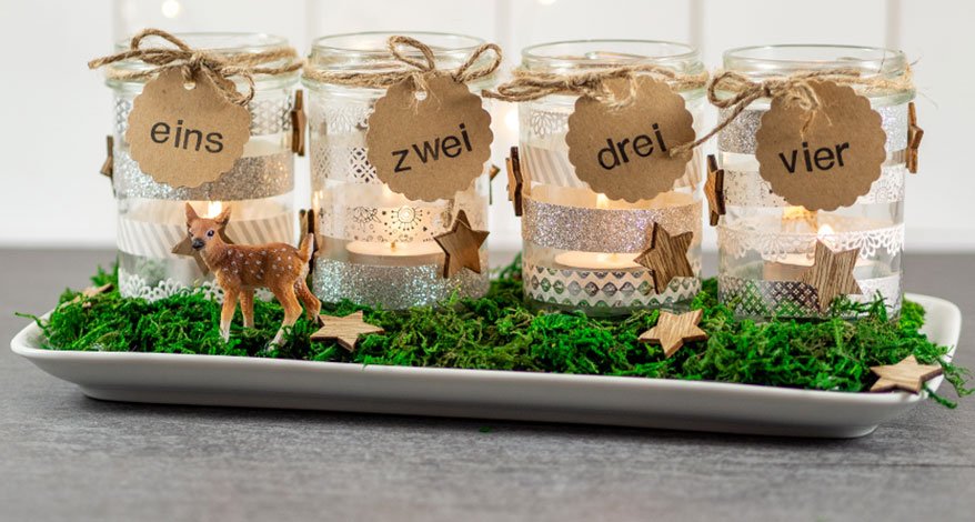 Wir zeigen Ihnen eine Last-Minute-Bastelidee für einen DIY-Adventskranz. Bei Eickhoffs in Menden und im Onlineshop finden Sie alles für Ihre Umsetzung.