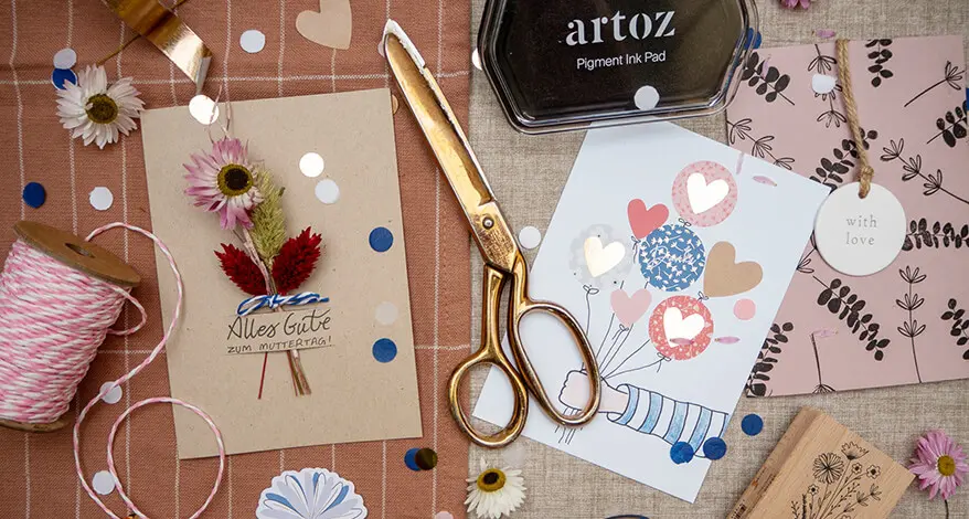 Muttertags DIY: Wir haben 3 Ideen für DIY Muttertagskarten vorbereitet – inkl. Download. Mehr bei Eickhoffs in Menden und im Onlineshop.